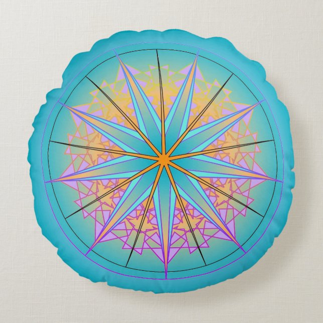 Mandala Dream #1 Round Cushion (Front)