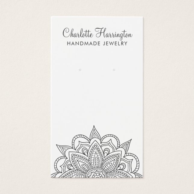 Mandala Earring Jewellery Display Card (Front)