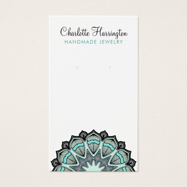 Mandala Earring Jewelry Display Card (Front)