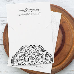 Mandala Earring Necklace Jewellery Display Card
