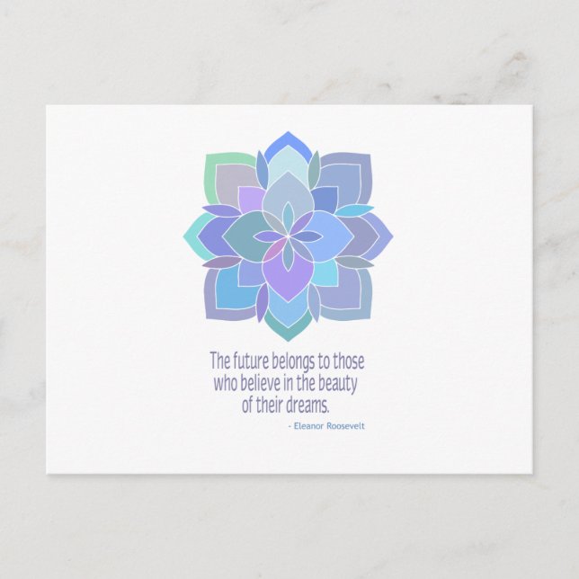 Mandala Eleanor Roosevelt Beauty Quote Postcard (Front)