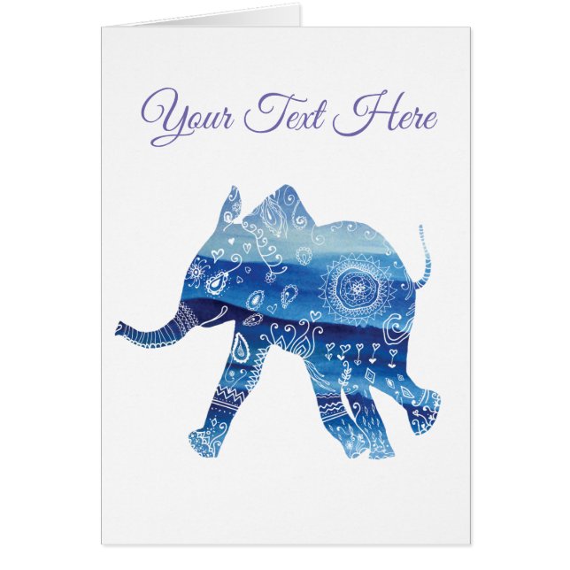 Mandala elephant Art Postcard (Front)