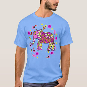 Mandala Elephant Flowers1 T-Shirt