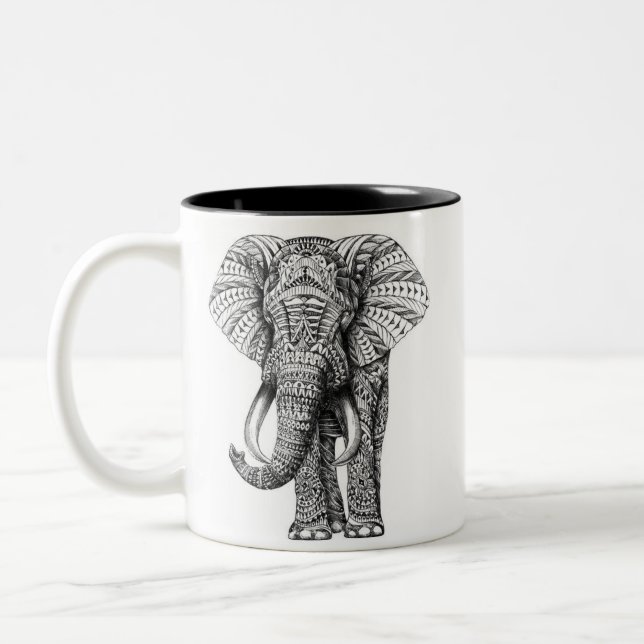 Mandala Elephant Mug (Left)