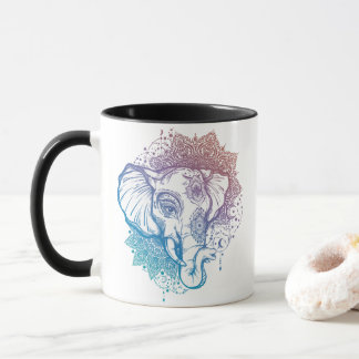 Mandala Elephants Coffee Mug