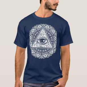 Mandala Eye Of Horus Lazy Halloween Costume Scary  T-Shirt