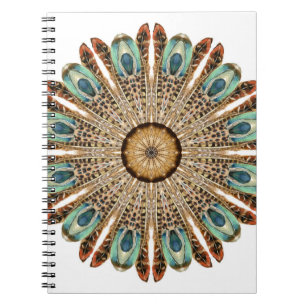 Mandala Feathers Watercolor: Natural Lace Design Notebook