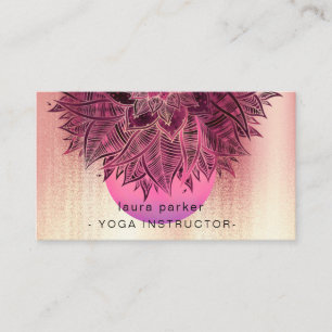 Mandala Floral Boho Massage Yoga Instructor Busine Business Card