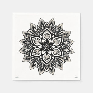 mandala floral pattern art napkin
