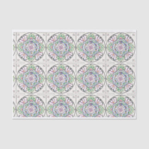 Mandala Floribunda design on tissue paper