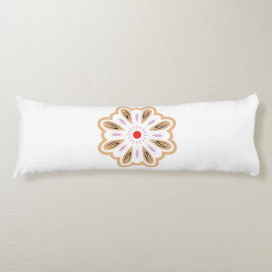 Mandala Flower Art Print Boho Decor Body Cushion