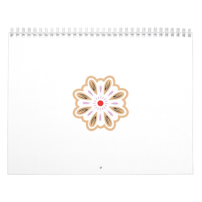 Mandala Flower Art Print | Boho Decor Calendar (Cover)