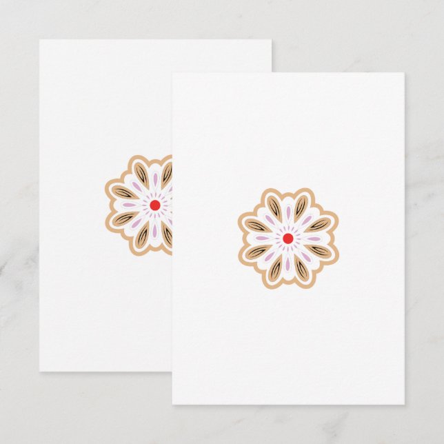 Mandala Flower Art Print | Boho Decor Card (Front/Back)