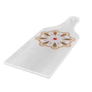 Mandala Flower Art Print Boho Decor Cutting Board