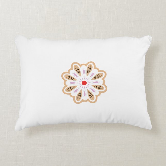 Mandala Flower Art Print | Boho Decor Decorative Cushion (Front)