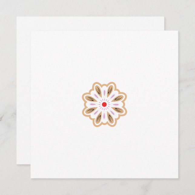 Mandala Flower Art Print | Boho Decor Invitation (Front/Back)