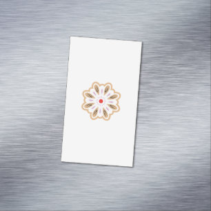 Mandala Flower Art Print   Boho Decor Magnetic Business Card