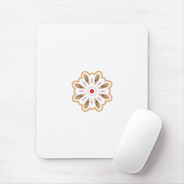 Mandala Flower Art Print | Boho Decor Mouse Pad (With Mouse)