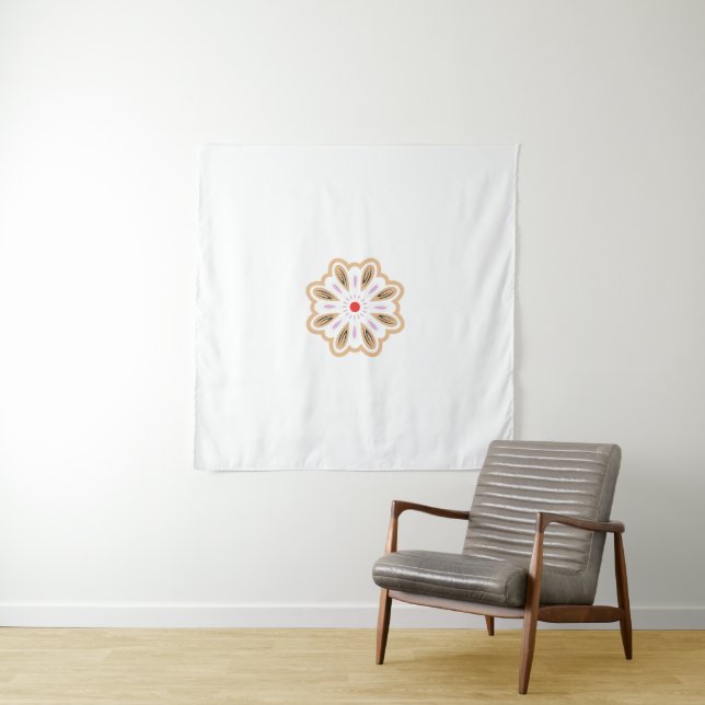 Mandala Flower Art Print | Boho Decor Tapestry (In Situ (Horizontal))