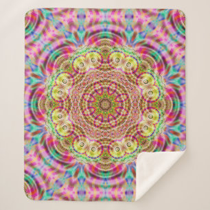 Mandala Flower: Artistic Design Sherpa Blanket