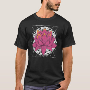 Mandala Flower Blossom Sacred Geometry Boho Yoga L T-Shirt