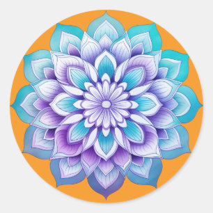 Mandala / Flower Design Classic Round Sticker