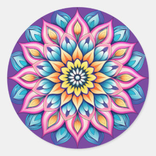 Mandala / Flower Design Classic Round Sticker