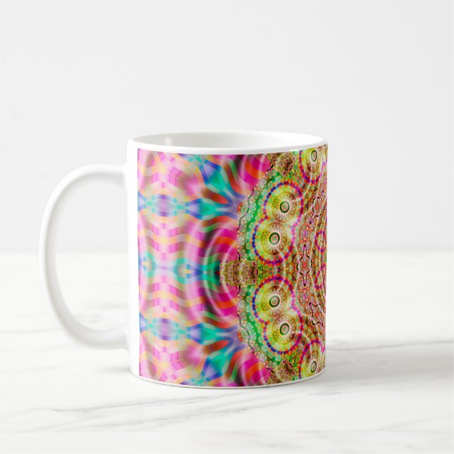Mandala flower design coffee mug (Left)