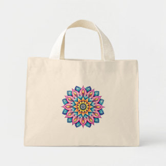 Mandala / Flower Design Mini Tote Bag
