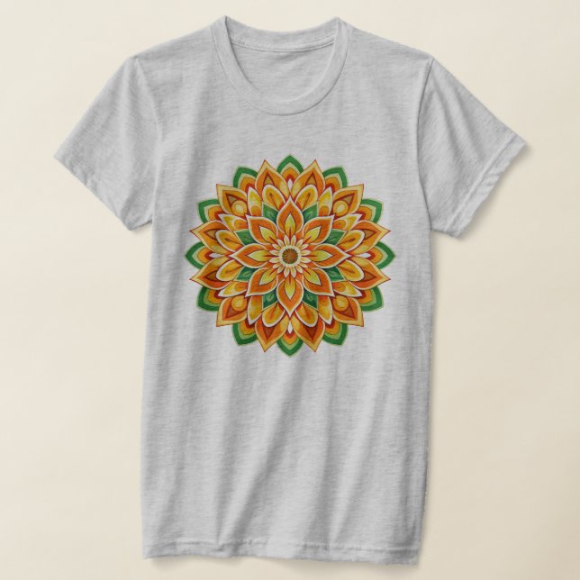Mandala / Flower Design  T-Shirt (Laydown)