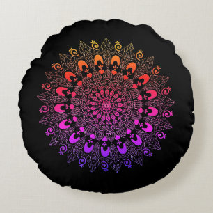 Mandala Flower Design Throw Pillow