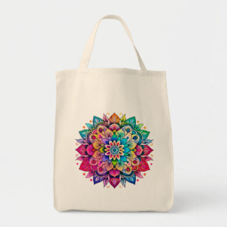 Mandala / Flower Design Tote Bag
