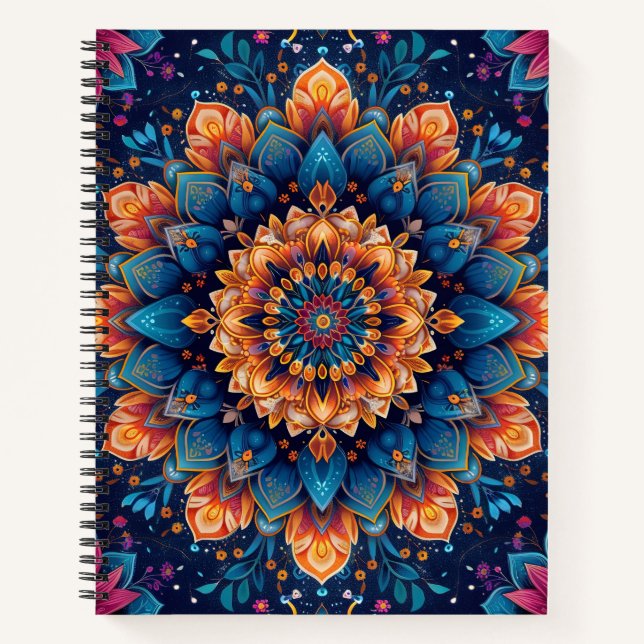 Mandala Flower Digital Art Style-23907 Notebook (Front)