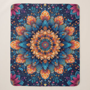 Mandala Flower Digital Art Style-23907 Sherpa Blanket