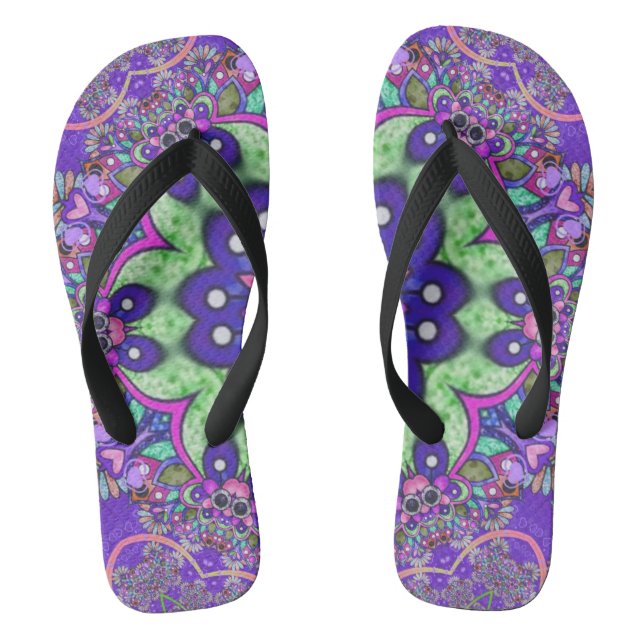  Mandala flower  Jandals (Footbed)