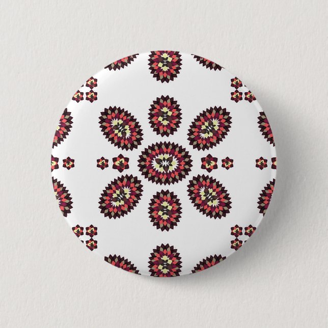Mandala Flower Pattern 6 Cm Round Badge (Front)