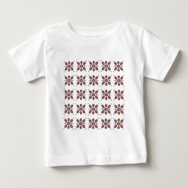 Mandala Flower Pattern Baby T-Shirt (Front)