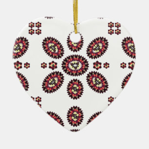 Mandala Flower Pattern Ceramic Tree Decoration