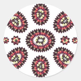 Mandala Flower Pattern Classic Round Sticker