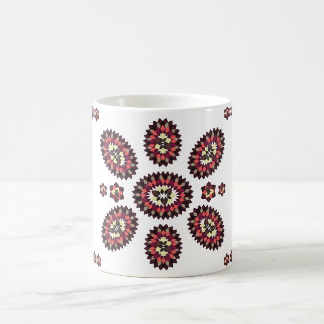 Mandala Flower Pattern Coffee Mug (Center)