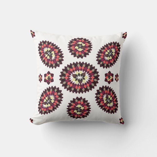 Mandala Flower Pattern Cushion (Front)