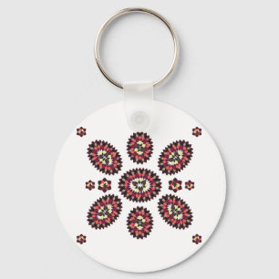 Mandala Flower Pattern Key Ring