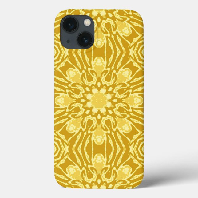 Mandala Flower Pattern - Mustard Gold and Yellow  Case-Mate iPhone Case (Back)