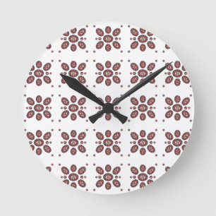 Mandala Flower Pattern Round Clock