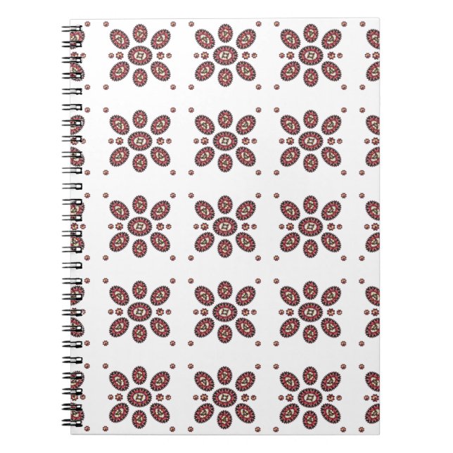 Mandala Flower Pattern Spiral Notebook (Front)