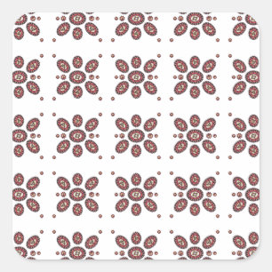 Mandala Flower Pattern Square Sticker