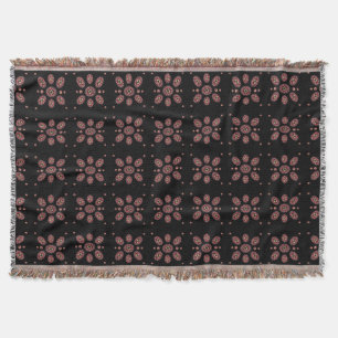 Mandala Flower Pattern Throw Blanket