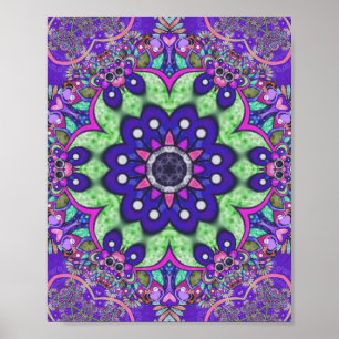  Mandala flower  Poster