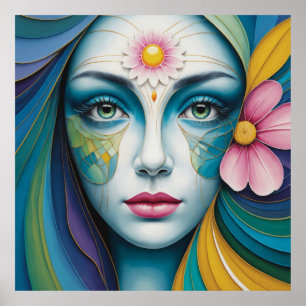 Mandala Flower Women Poster