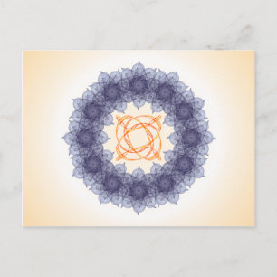 Mandala fractal composition #13 postcard